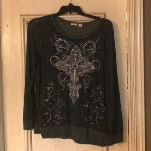 Long sleeve Hunter Green shirt